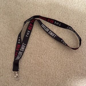 Taylor Swift Black and Red Lanyard